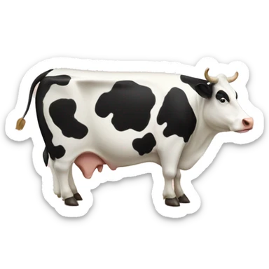 Worlds fattest cow extra obese cheese sticker