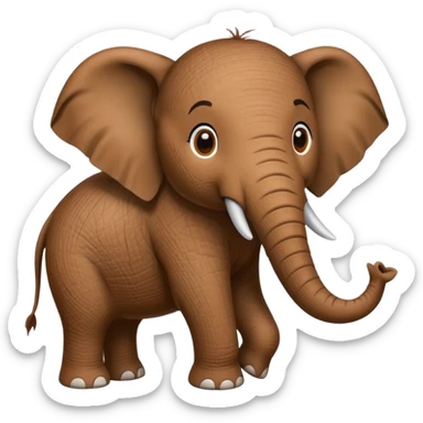 Elefante con cuerpo de coco sticker