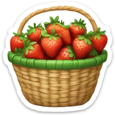 Basket of strawberries sticker