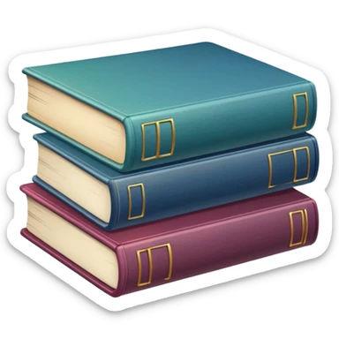 a stack of books sticker
