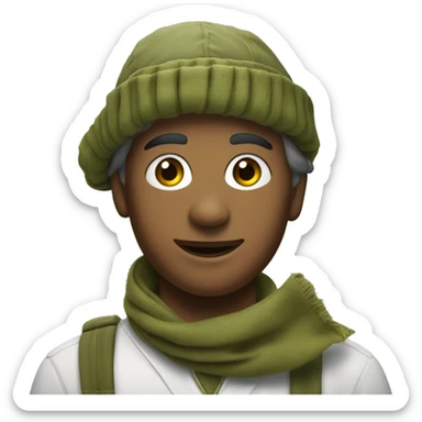 Avec un foulard et un béret, scoutisme sticker