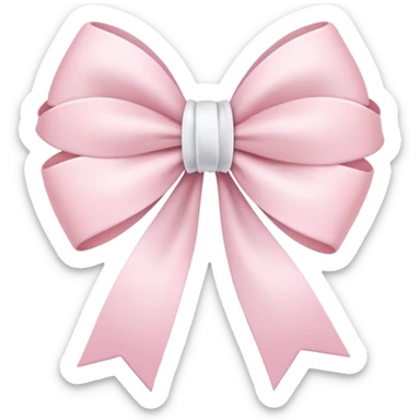 Light pink flowers with white bow sticker