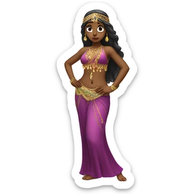 BELLY DANCER TURNED AWAY sticker