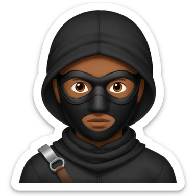 black man thief sticker