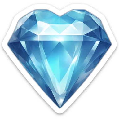 diamond and heart sticker