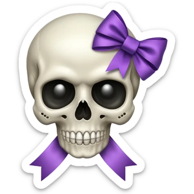 RIBBON SKULL sticker