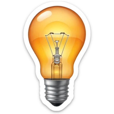 a light bulb being sticker