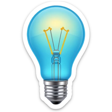 light bulb with small network nodes around sticker