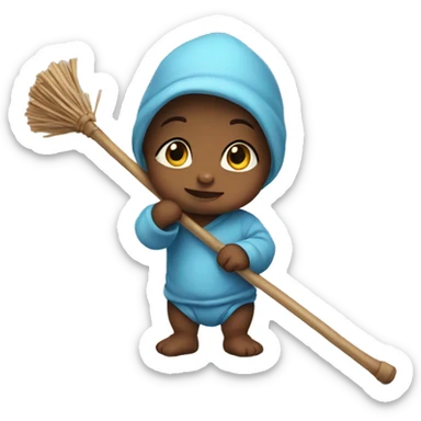 Baby with a Stick sticker