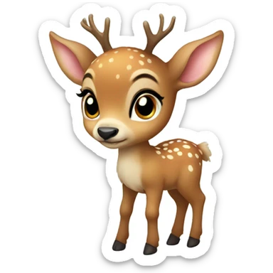 Fairy baby deer sticker