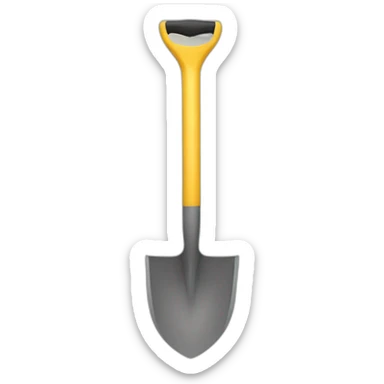 A human shovel sticker