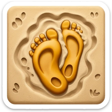 foot print with shoe print only  sticker