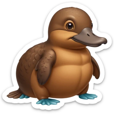 Fatty the platypus sticker