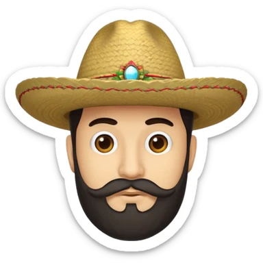 Un señor con sombrero y barba al estilo culiacan  sticker