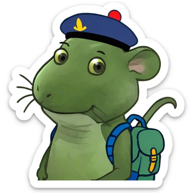 Rat in a house sticker