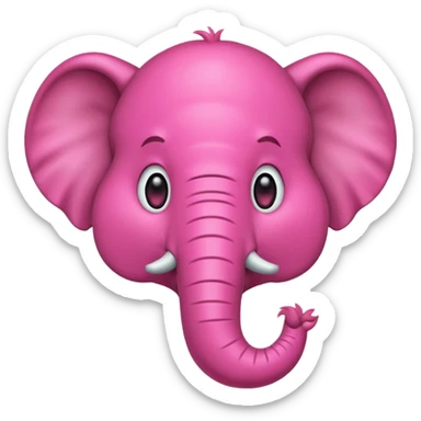crear un emoji de un elefante rosadito sticker