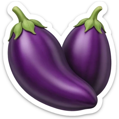 eggplant with big defined veins  sticker