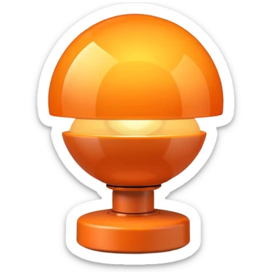 1980s orange lighting lamp sticker