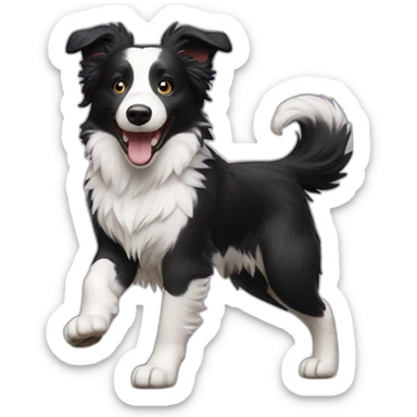 border collie dancing sticker
