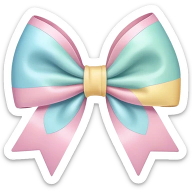 pastel bow sticker