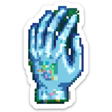 hand scratching sticker