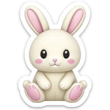 Blossom cream bunny Jellycat  sticker