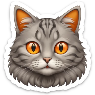 grey tabby cat sticker