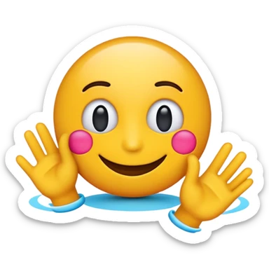 the word 'thanks' in a cheerful emoji style sticker