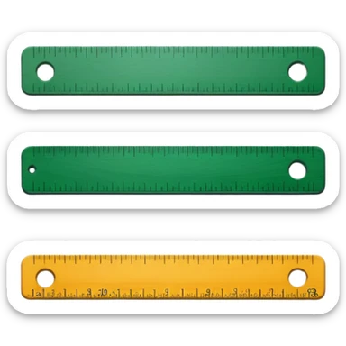 green ruler sticker