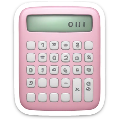 Light pink calculator  sticker