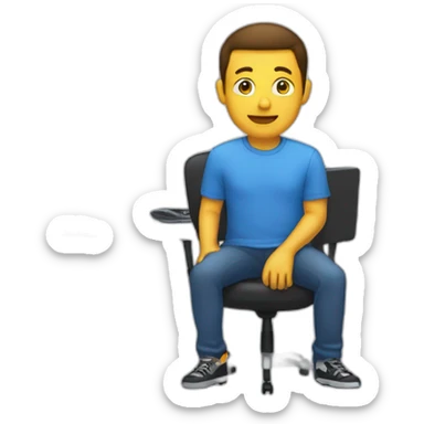 Sitting in front of a pc with cars screen sticker