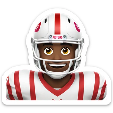 jalen hurts uniform on with clown makeup sticker