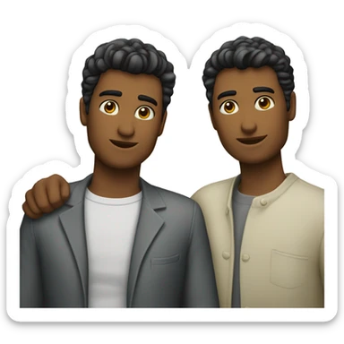 dos hombres besándose  sticker