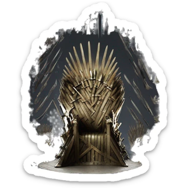 The iron throne was made from the one hundred swords  sticker