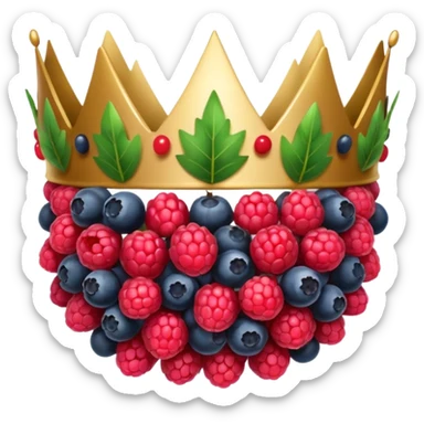 berry crown made of mixed forest fruits sticker
