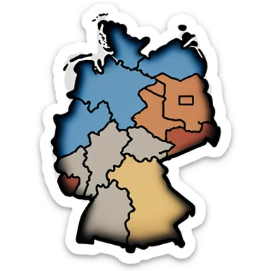 Germany map  sticker