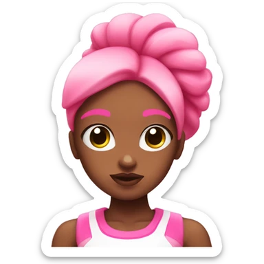 a cute pink power puff girl sticker