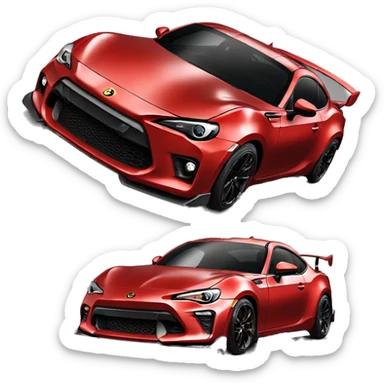 gt86 widebody in red sticker