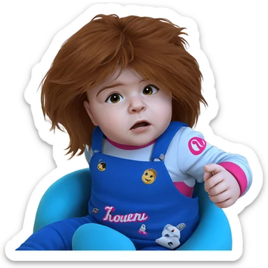 realistic portrait of girl sticker