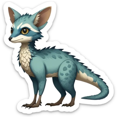 Modern Realistic Rare Fantasy Vernid-Trico-species by LiLaiRa full body sticker