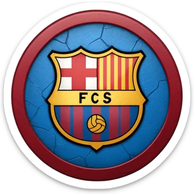 Barca escudo  sin corona  sticker