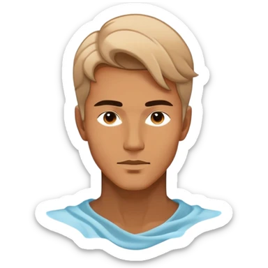 Abstract male outline with floating ethereal energy surrounding and flowing through the silhouette, stylish masculine essence sticker