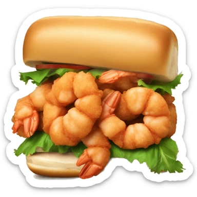 Fried shrimp Po boy sticker