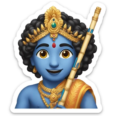 Krishna with flute sticker