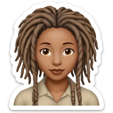 Black woman with locs mouth watering  sticker