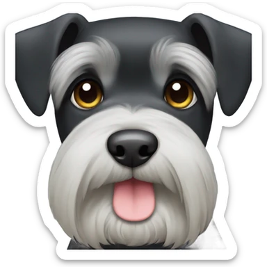 black schnauzer cute sticker