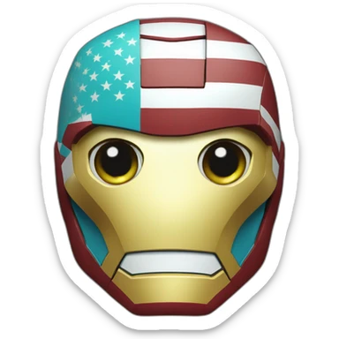Ironman_with_mask kazakh_flag sticker