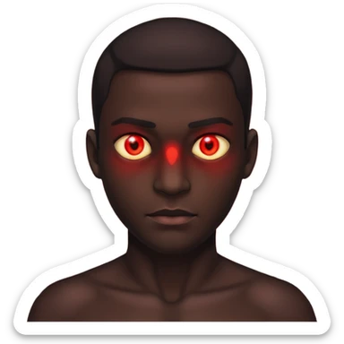 Dark, shadowie Male Figure with Red glowing eyes sticker