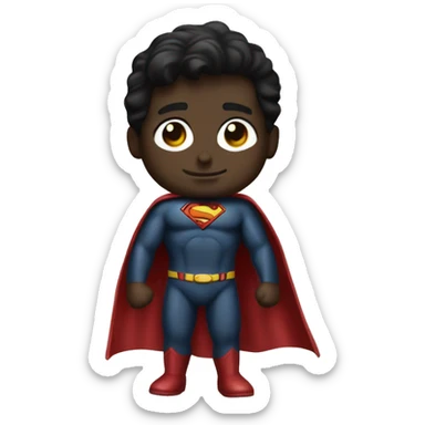 superman in a black version of his suit sticker