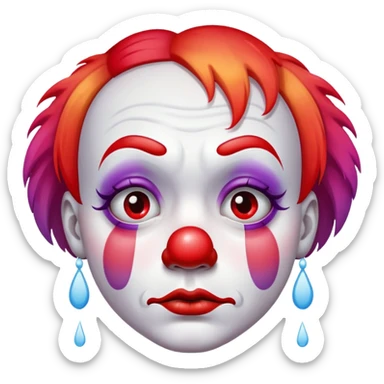 sad Clown face sticker